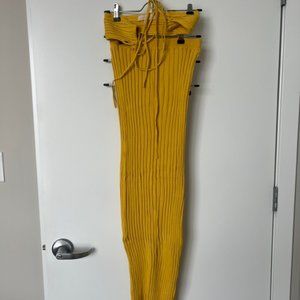 MESHKI two piece set, mustard color. top S, skirt M